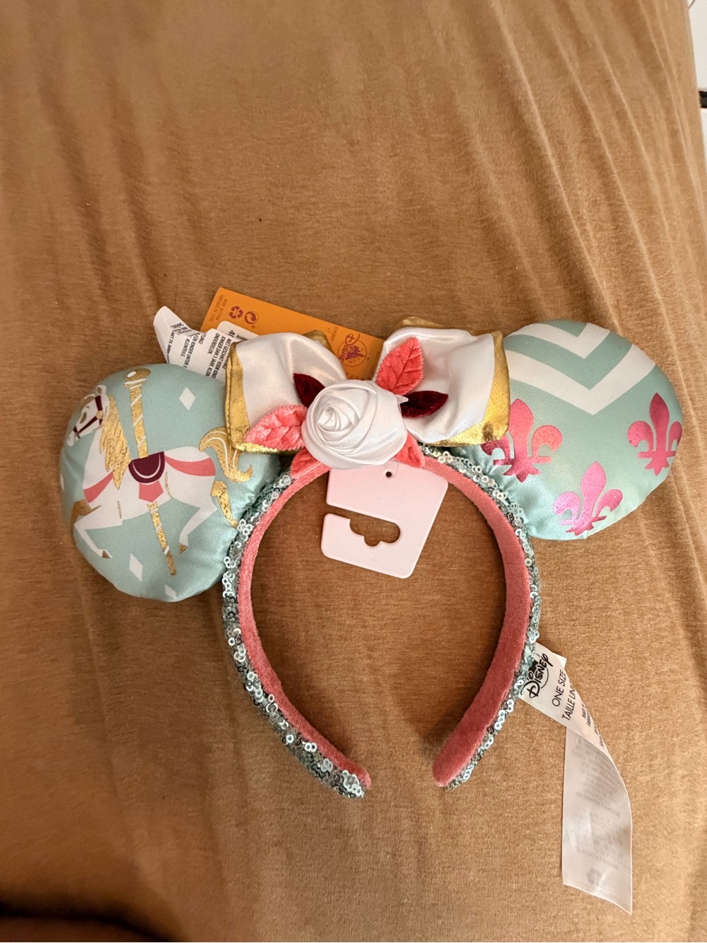 Disney Mary Poppins Theme Mouse Ear Headband in Mint and Pink